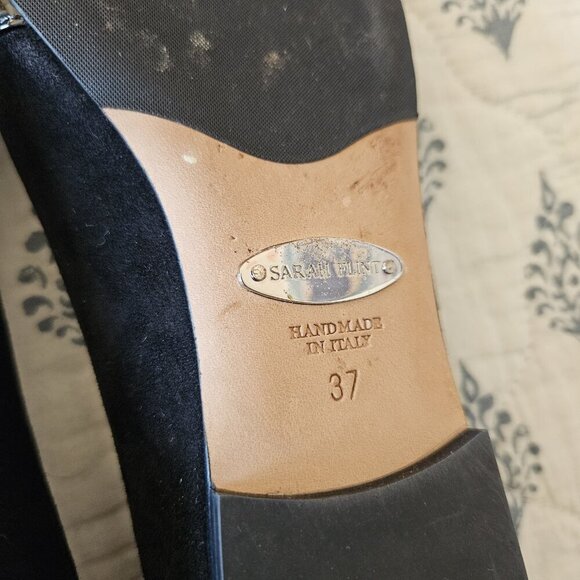 Sarah Flint Bennett Loafers Black Patent Leather Flats Size 7 - Picture 5 of 13